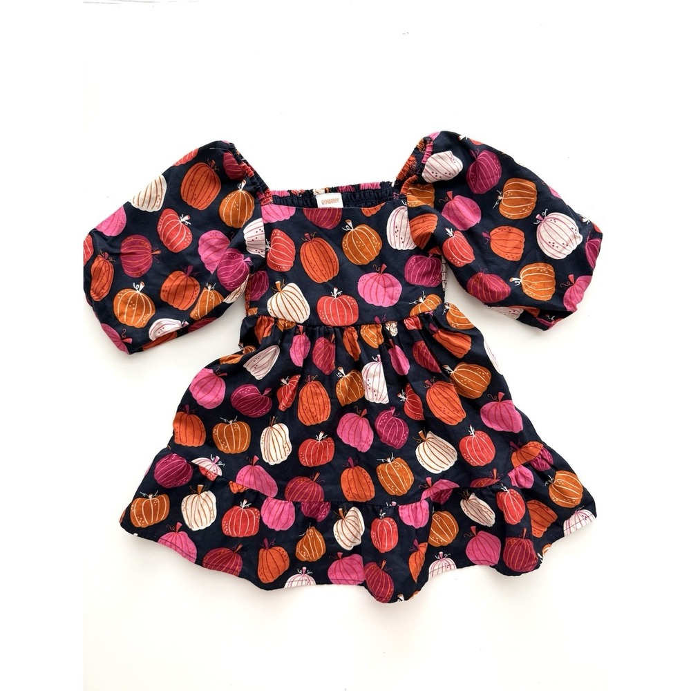 Gymboree Pumpkin Ruffle Dress Girls 2T Party Whimsical Colorful Halloween Fall